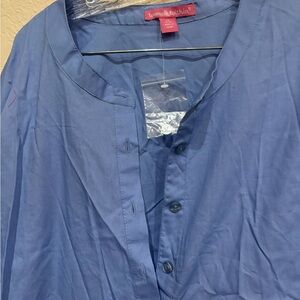 Woman Within Sky Blue Blouse